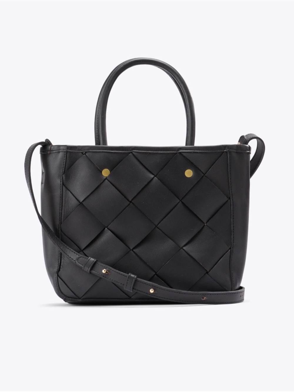 Nisolo handwoven carry-all satchel black